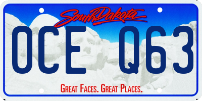 SD license plate 0CEQ63