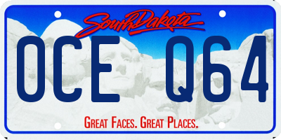 SD license plate 0CEQ64