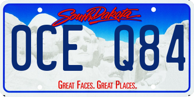 SD license plate 0CEQ84
