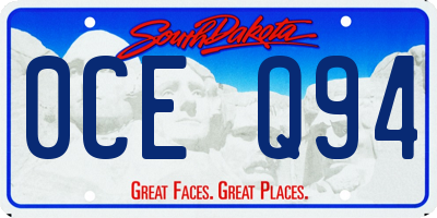 SD license plate 0CEQ94