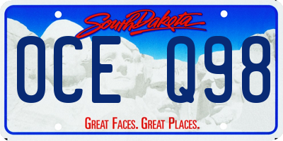 SD license plate 0CEQ98