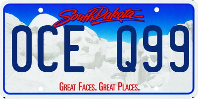 SD license plate 0CEQ99