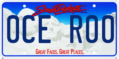 SD license plate 0CER00