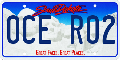 SD license plate 0CER02
