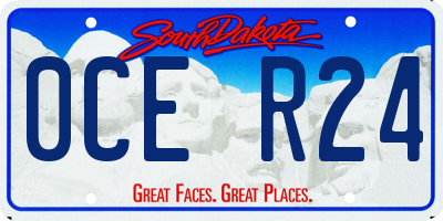 SD license plate 0CER24