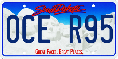 SD license plate 0CER95
