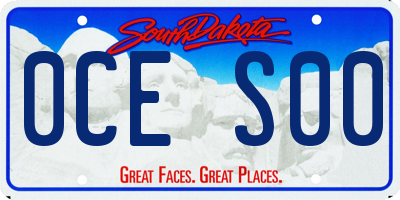 SD license plate 0CES00