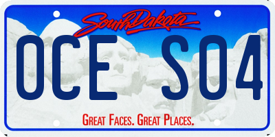 SD license plate 0CES04