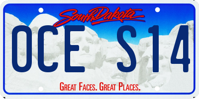 SD license plate 0CES14