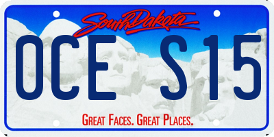 SD license plate 0CES15