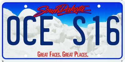 SD license plate 0CES16