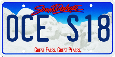 SD license plate 0CES18