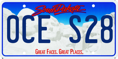 SD license plate 0CES28