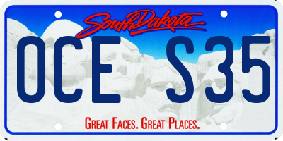 SD license plate 0CES35