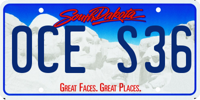 SD license plate 0CES36