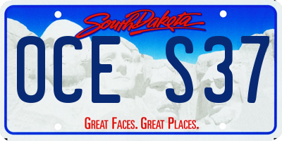 SD license plate 0CES37