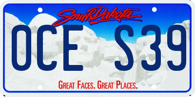 SD license plate 0CES39