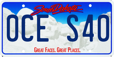 SD license plate 0CES40