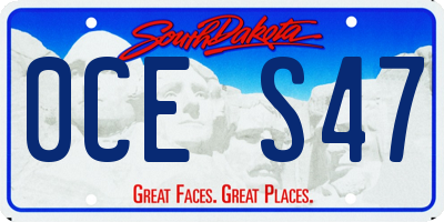 SD license plate 0CES47