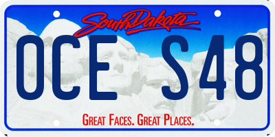 SD license plate 0CES48