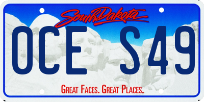 SD license plate 0CES49
