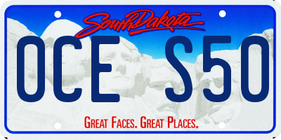SD license plate 0CES50