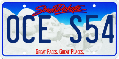 SD license plate 0CES54