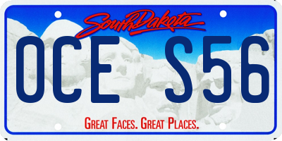 SD license plate 0CES56
