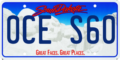 SD license plate 0CES60