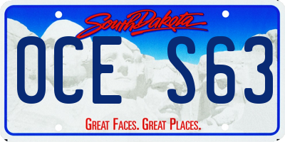 SD license plate 0CES63