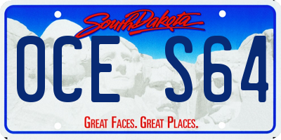 SD license plate 0CES64