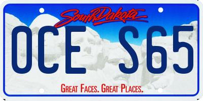 SD license plate 0CES65