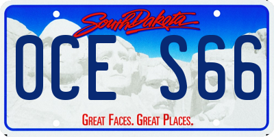 SD license plate 0CES66