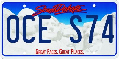 SD license plate 0CES74