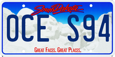 SD license plate 0CES94