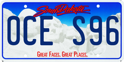SD license plate 0CES96