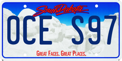 SD license plate 0CES97