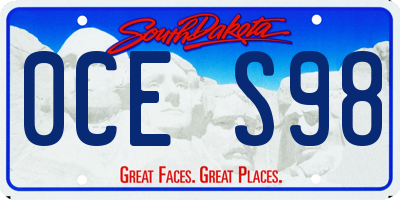 SD license plate 0CES98