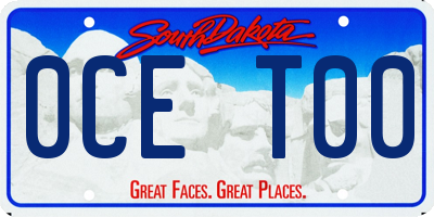 SD license plate 0CET00