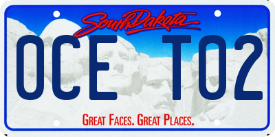 SD license plate 0CET02