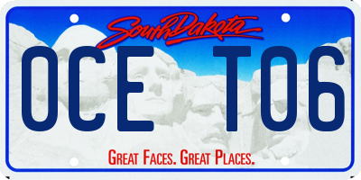 SD license plate 0CET06