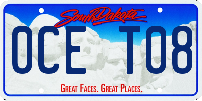 SD license plate 0CET08