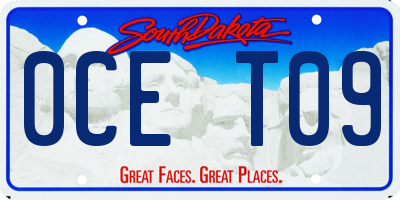 SD license plate 0CET09