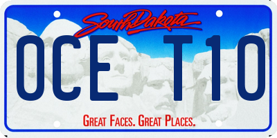 SD license plate 0CET10
