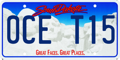 SD license plate 0CET15