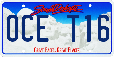 SD license plate 0CET16