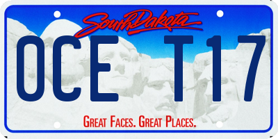 SD license plate 0CET17