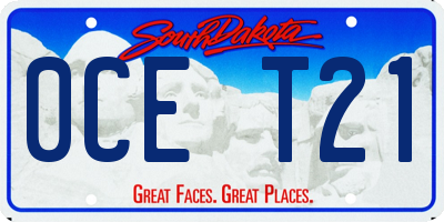 SD license plate 0CET21