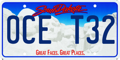 SD license plate 0CET32