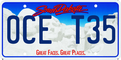 SD license plate 0CET35